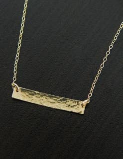 The Hammered Bar Necklace