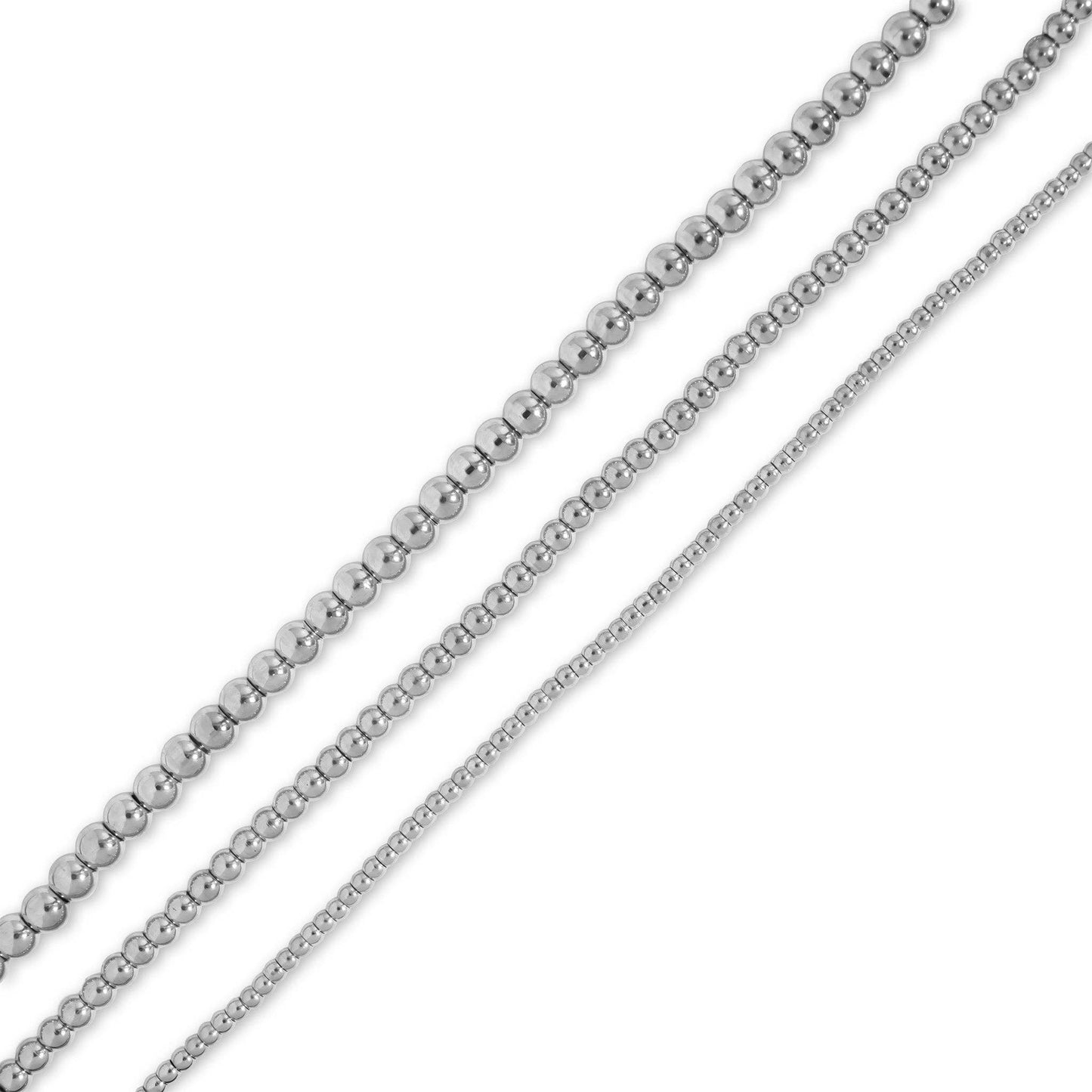18K Gold PVD Stainless Steel Beaded Necklace