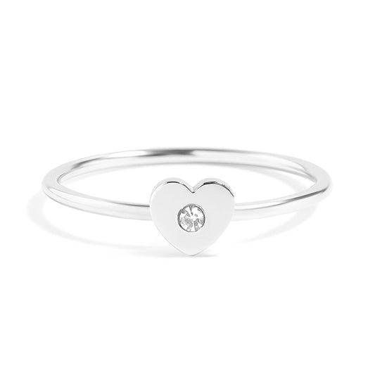 The Stone Heart Stacking Ring