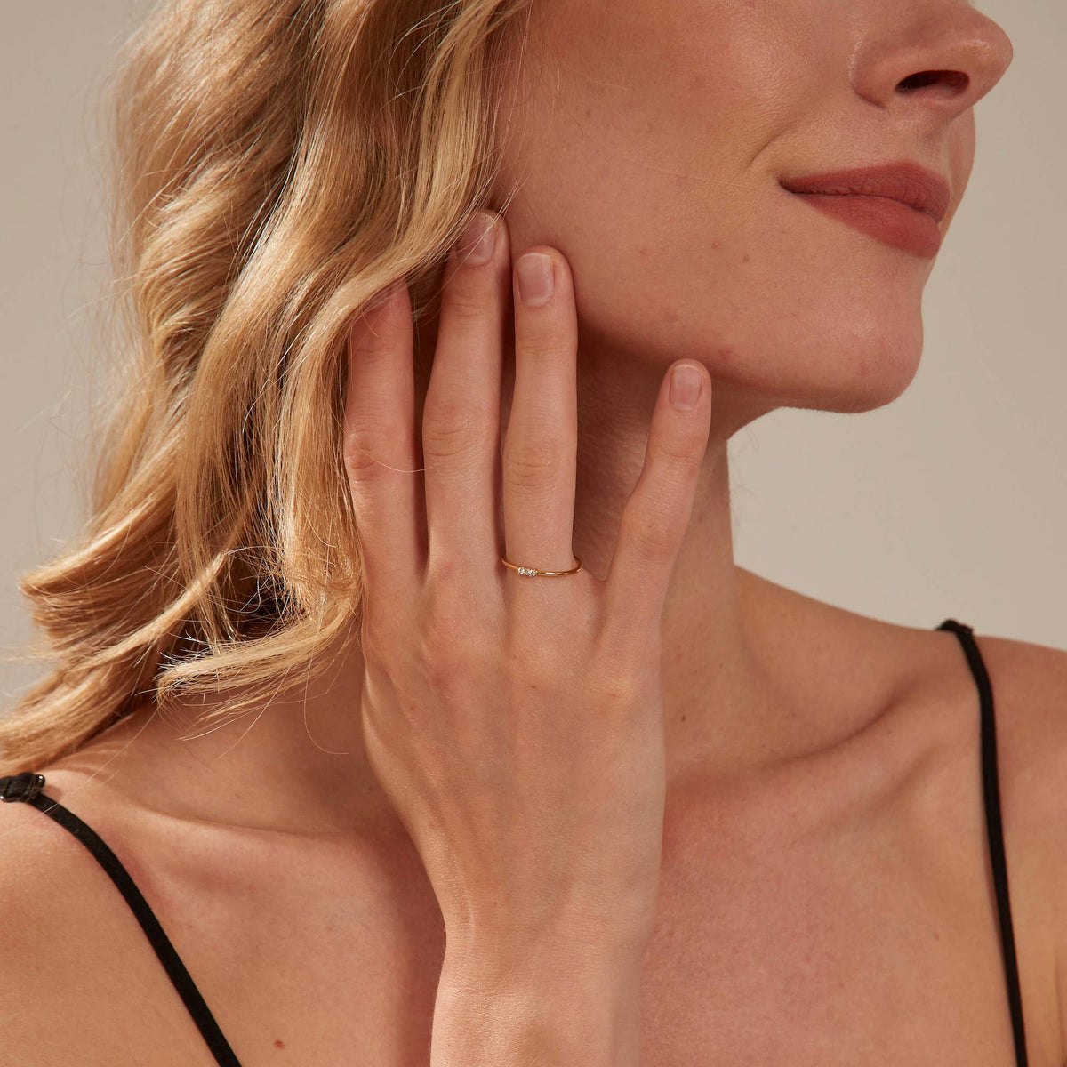 The Green Gem Stacking Ring