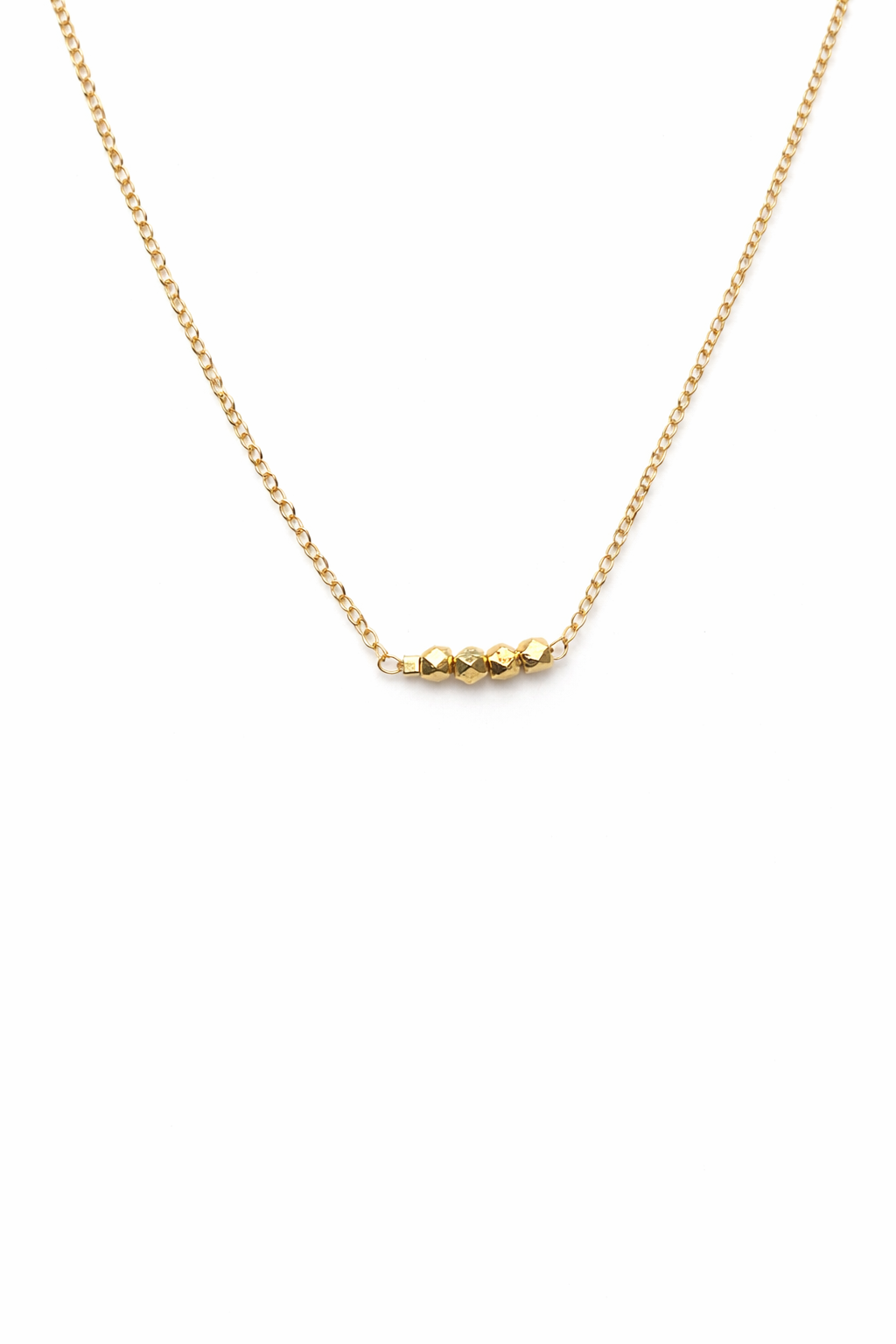 Gold Tiny Bead Layering Necklace