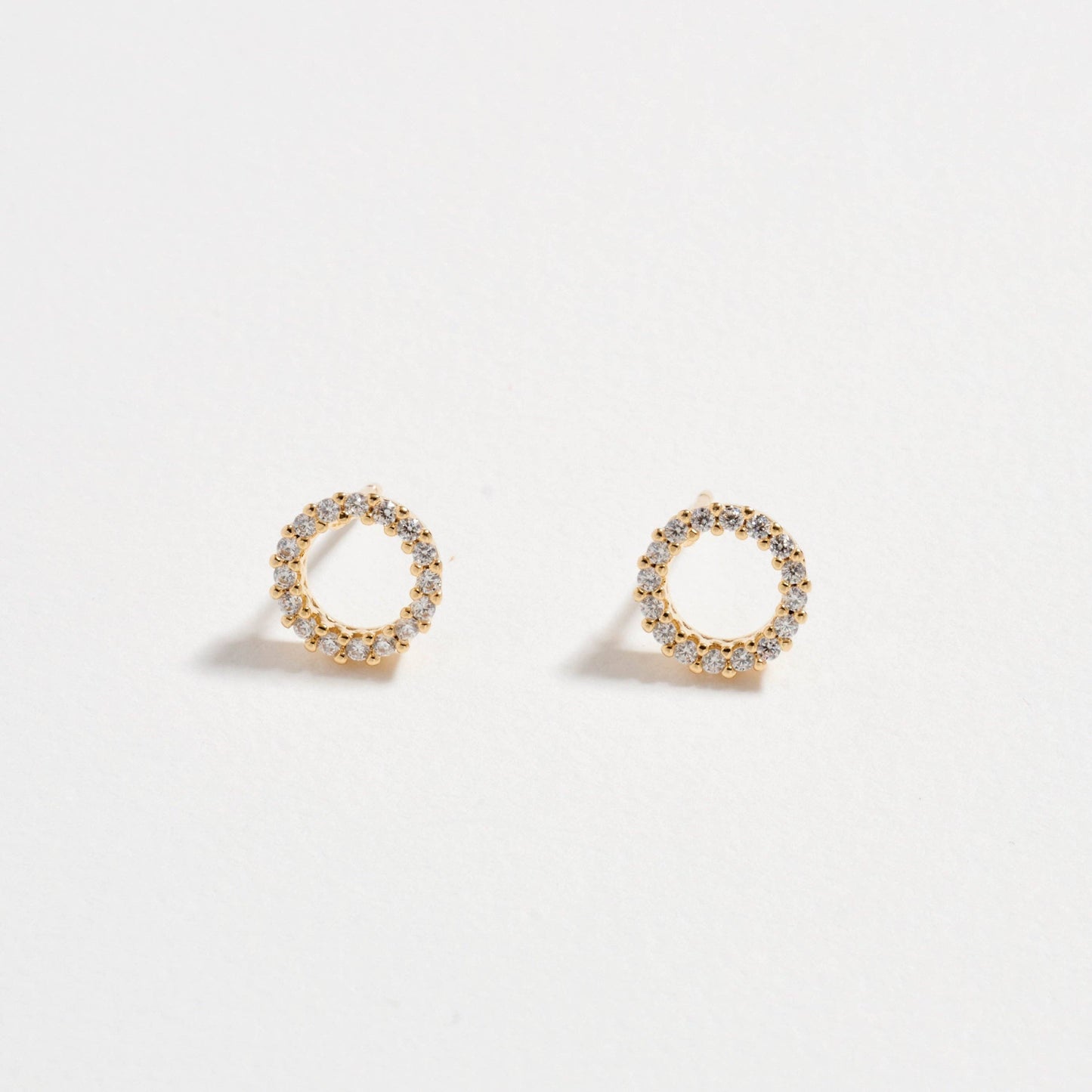 18K Gold Filled Open Circle Stud | Earrings
