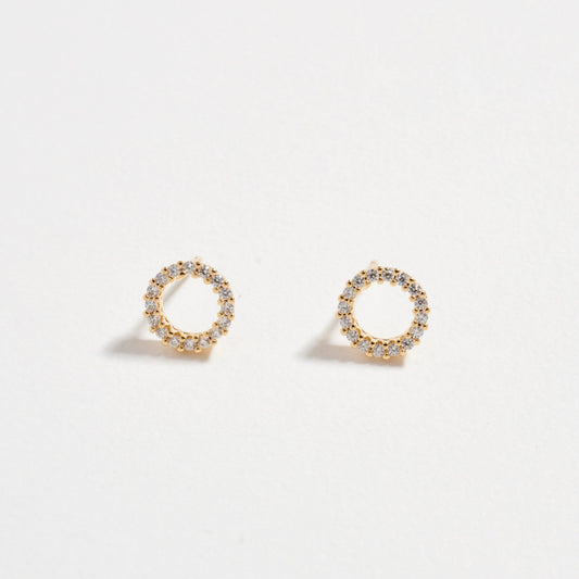 18K Gold Filled Open Circle Stud | Earrings