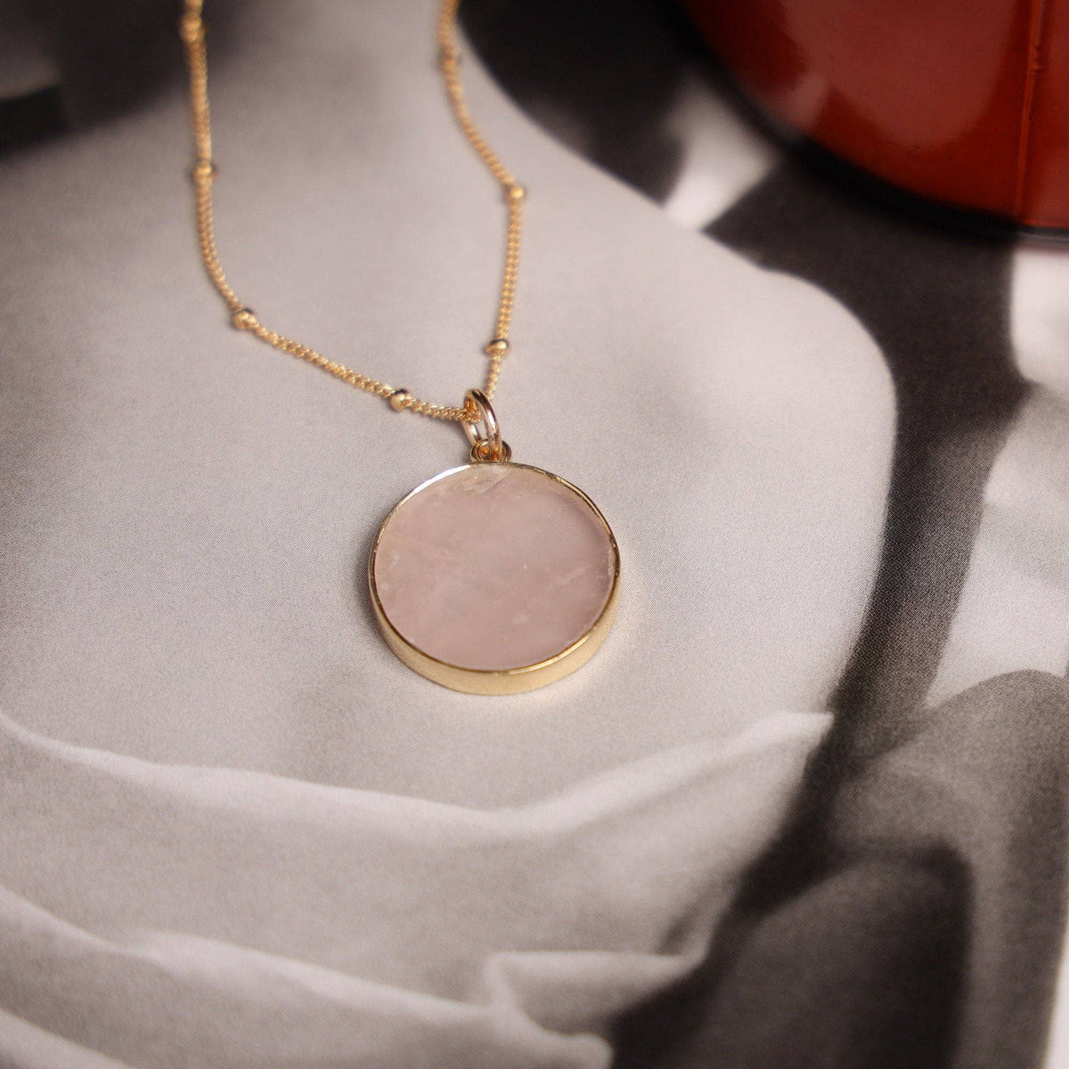 The Rose Quartz Necklace (Satellite Chain)