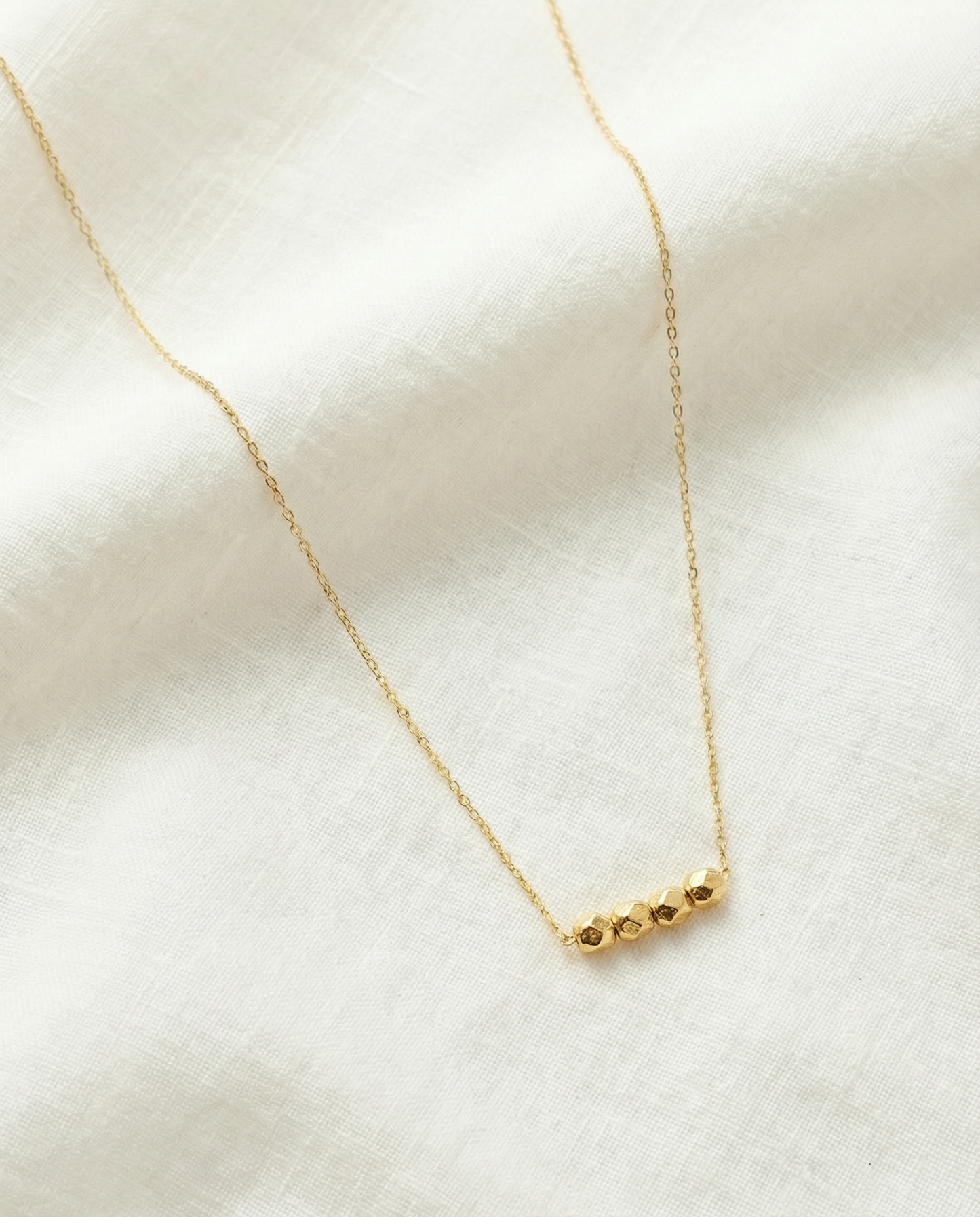 Gold Tiny Bead Layering Necklace