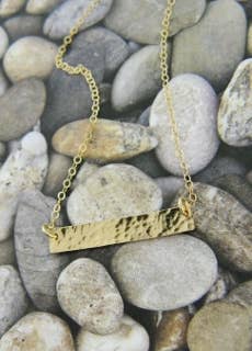 The Hammered Bar Necklace
