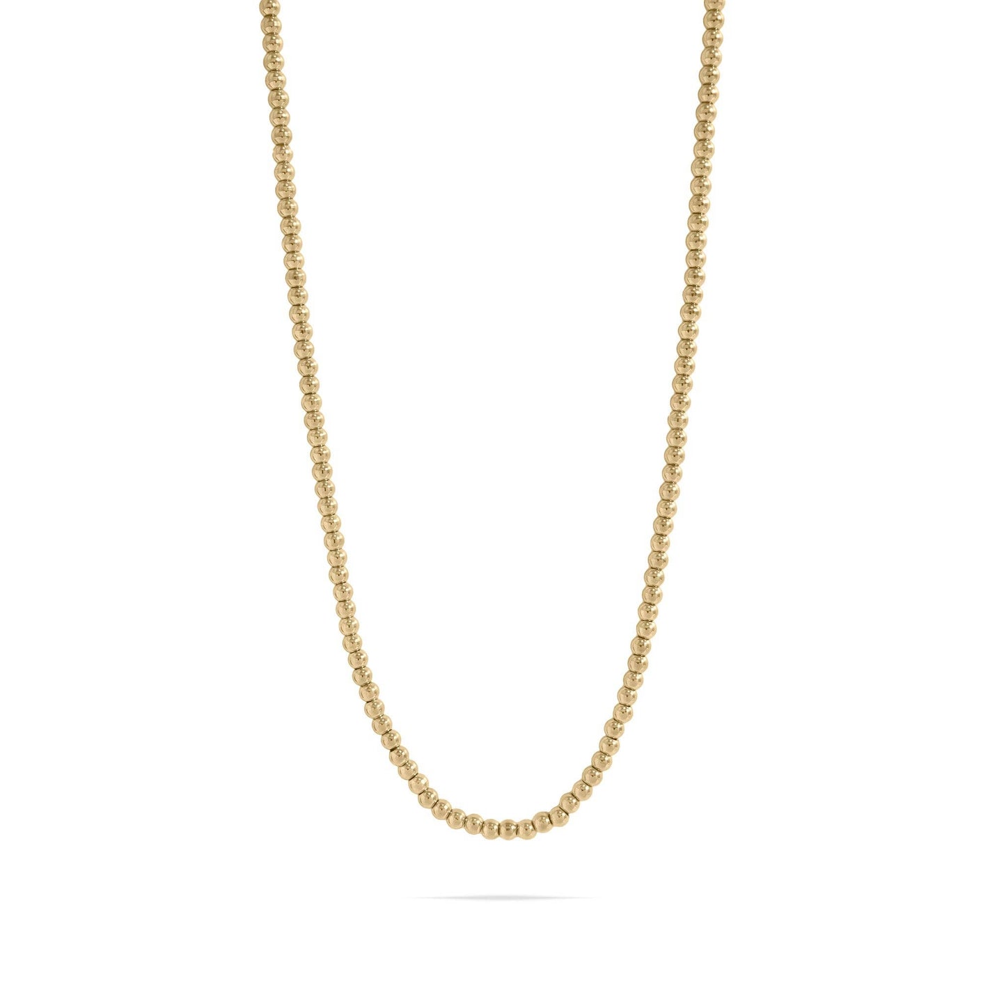 18K Gold PVD Stainless Steel Beaded Necklace