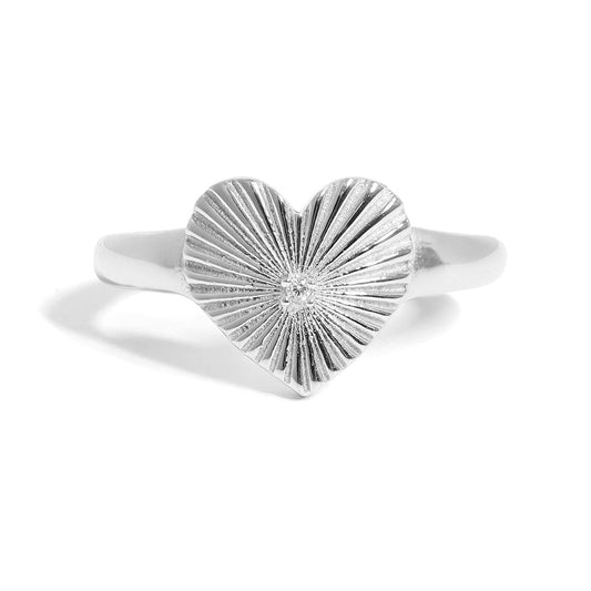 The Sunburst Heart Ring