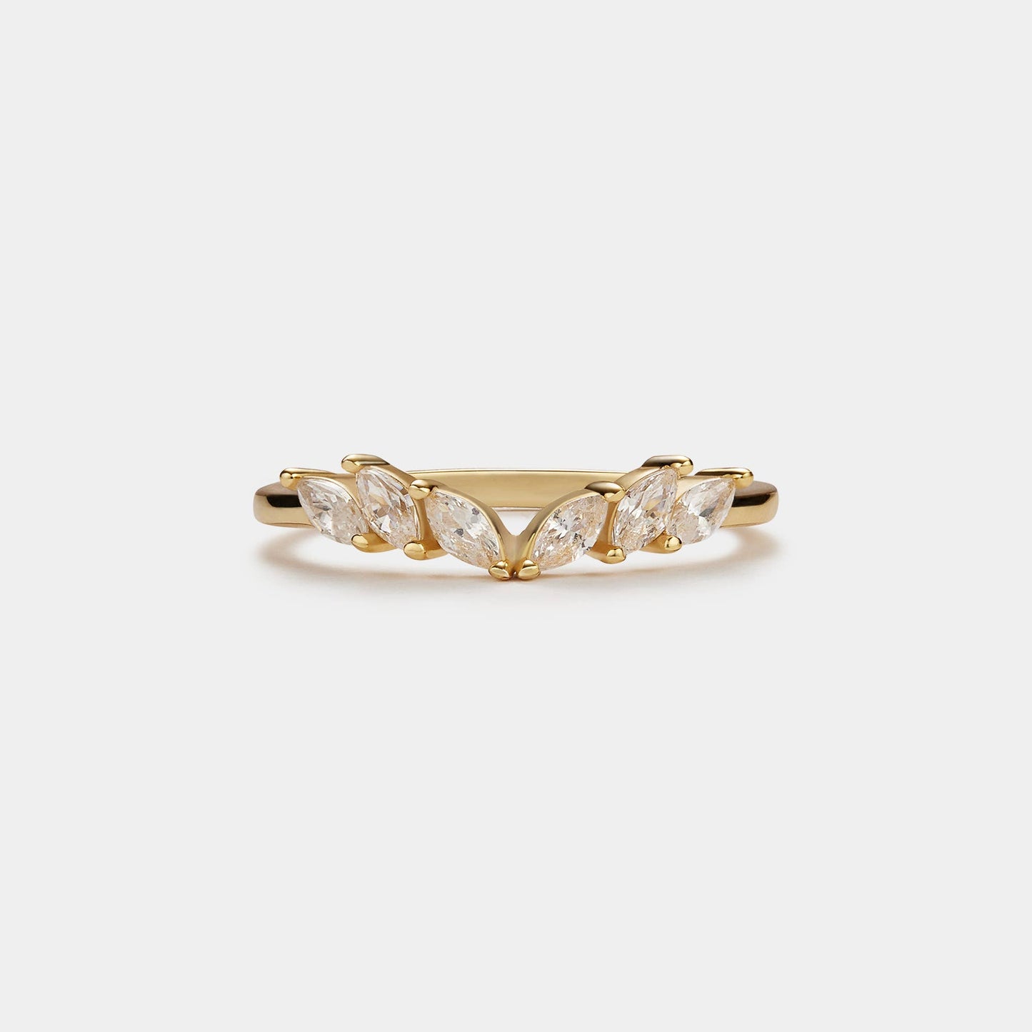 Minimalist Wing Band Stacking Ring in 925 Sterling Silver
