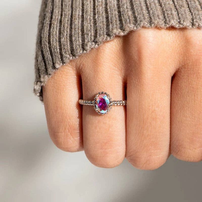 The Aurora Crystal Ring